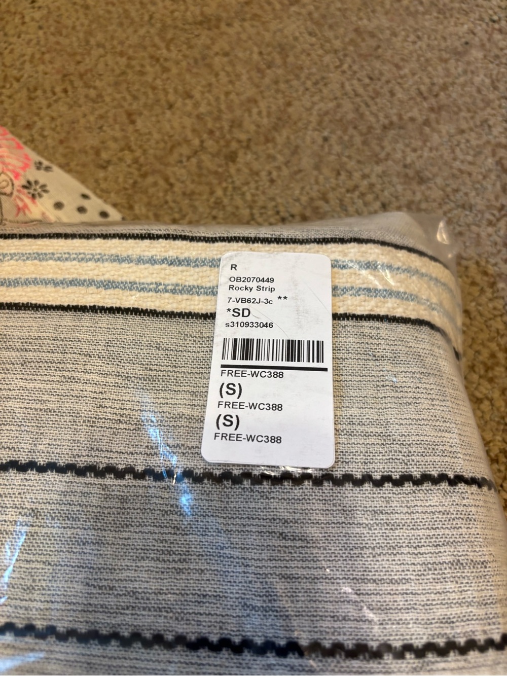 🆕Bnwt Free People Take Me To Paris  Cream Wide-Leg Striped Pants - Picture 7 of 7